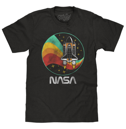 NASA Space Shuttle Worm Logo T-Shirt – Vintage Black