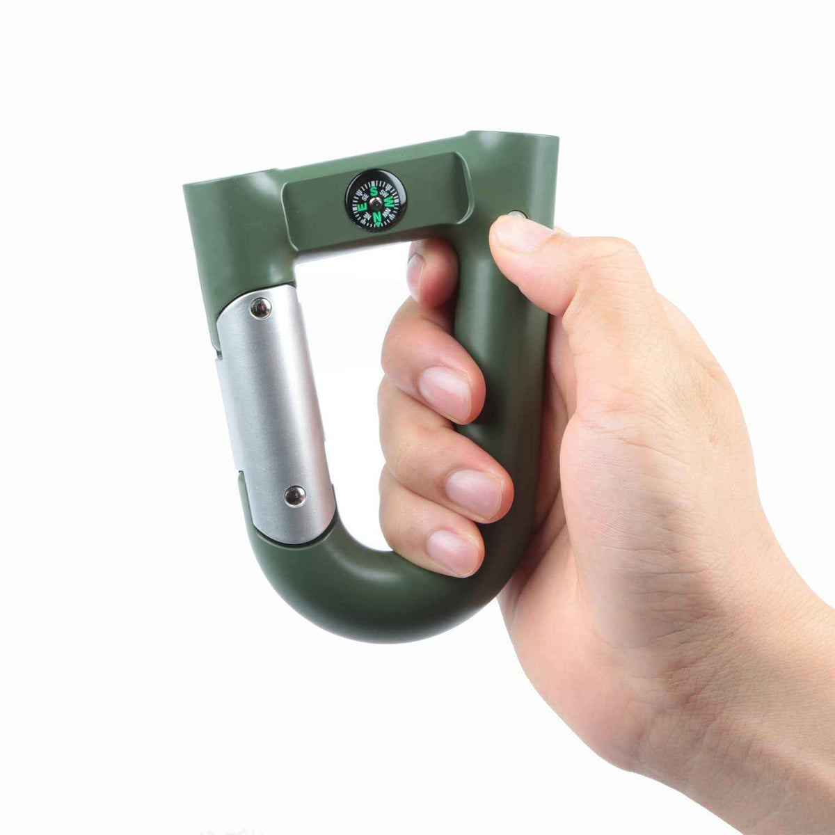 Carabiner Power Bank – 2,200mAh with LED Flashlight & Compass | Clip-On Charger for Hiking, Camping & Travel