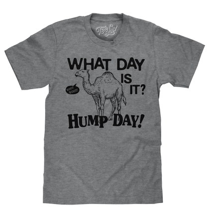 "What Day Is It? Hump Day!" Camel T-Shirt | Graphite Snow Heather