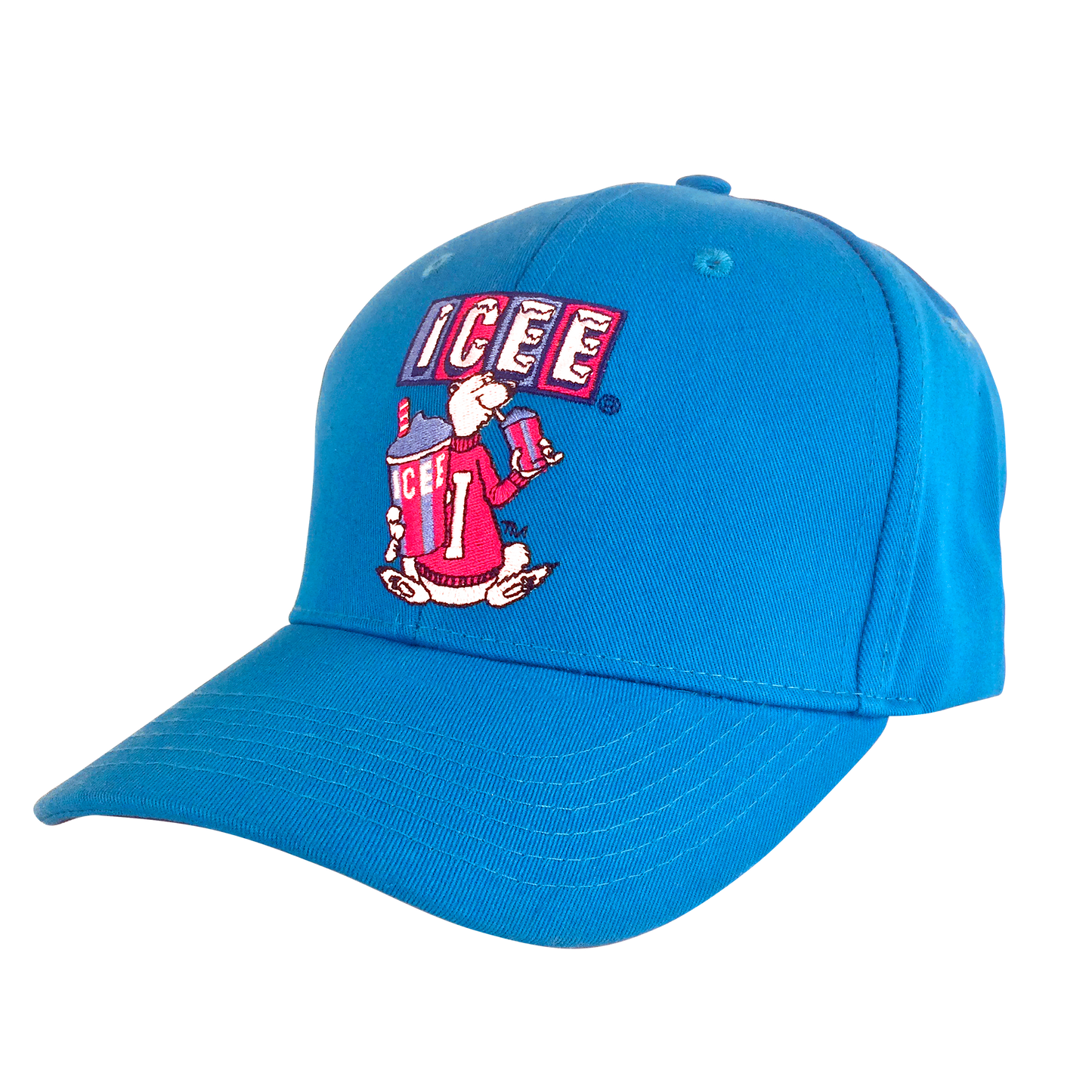 ICEE Polar Bear Embroidered Baseball Cap | Cerulean Blue
