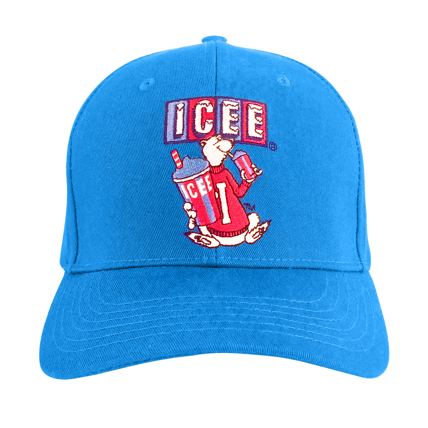 ICEE Polar Bear Embroidered Baseball Cap | Cerulean Blue