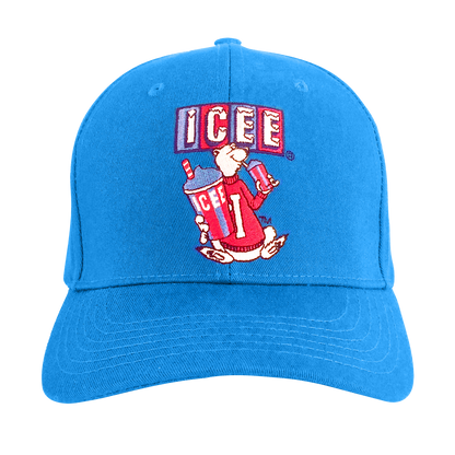 ICEE Polar Bear Embroidered Baseball Cap | Cerulean Blue