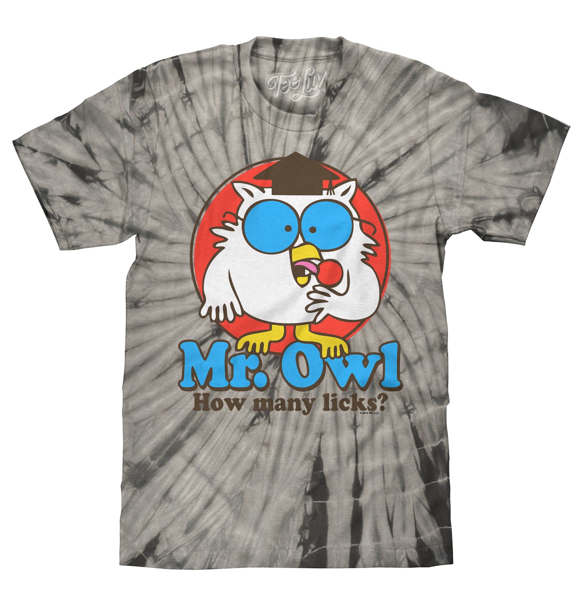 Tootsie Pop Mr. Owl 'How Many Licks?' T-Shirt – Black Tie Dye
