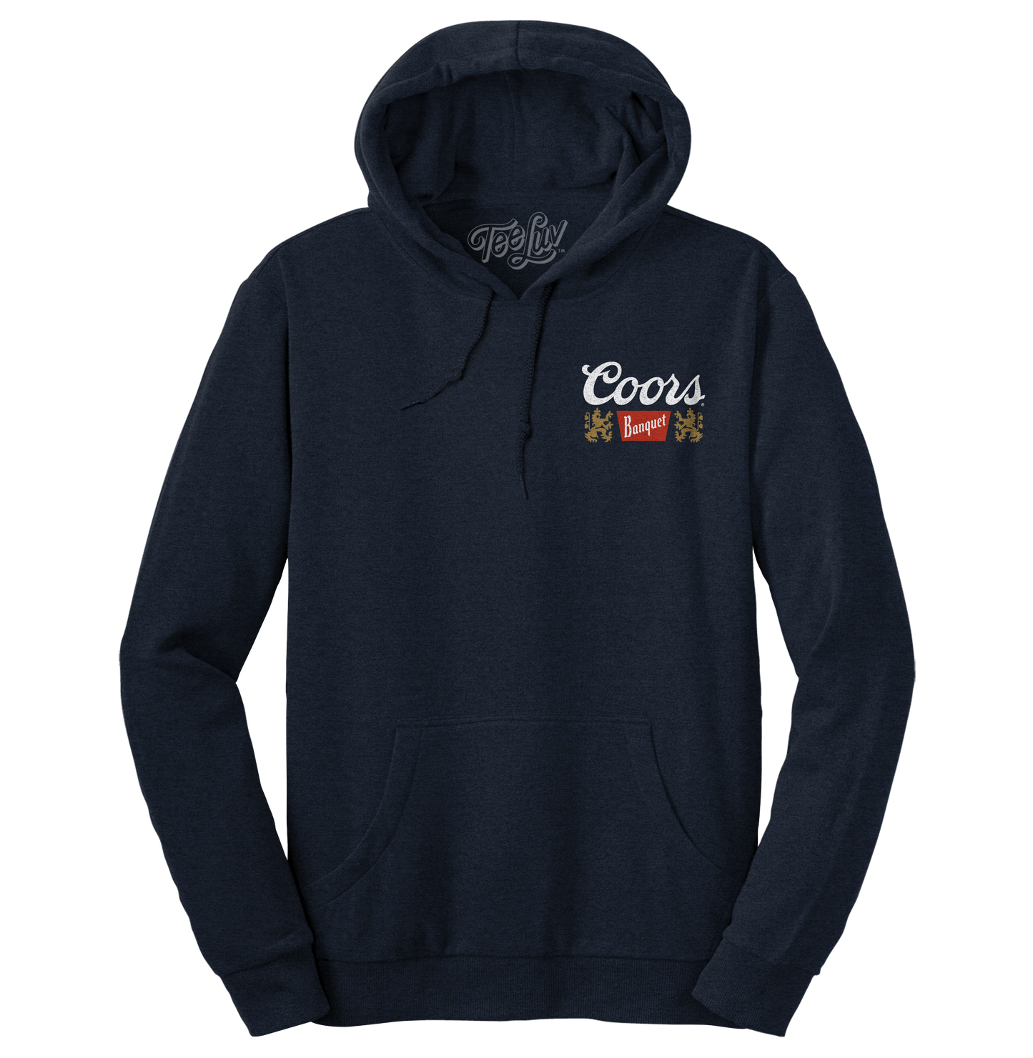 Coors Banquet Double-Sided Graphic Pullover Hoodie – Navy Blue