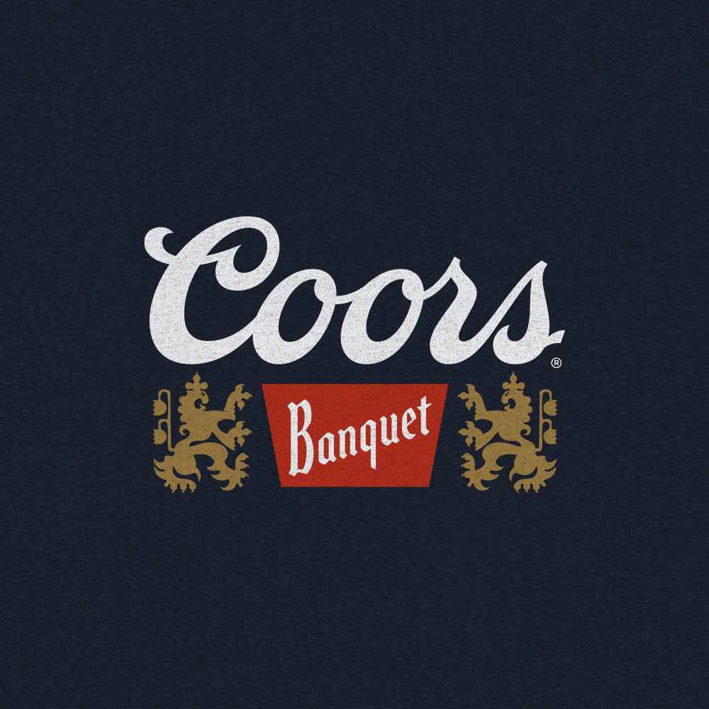 Coors Banquet Double-Sided Graphic Pullover Hoodie – Navy Blue
