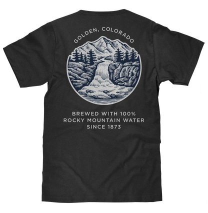 Coors Banquet Golden Colorado T-Shirt | Front & Back Print | Asphalt Gray | Made in USA