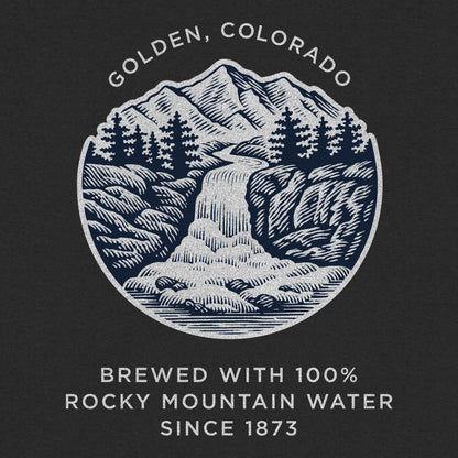 Coors Banquet Golden Colorado T-Shirt | Front & Back Print | Asphalt Gray | Made in USA