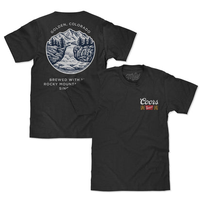 Coors Banquet Golden Colorado T-Shirt | Front & Back Print | Asphalt Gray | Made in USA