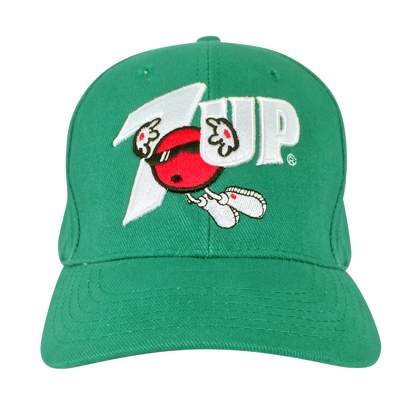 7UP Cool Spot Logo Embroidered Baseball Cap | Green