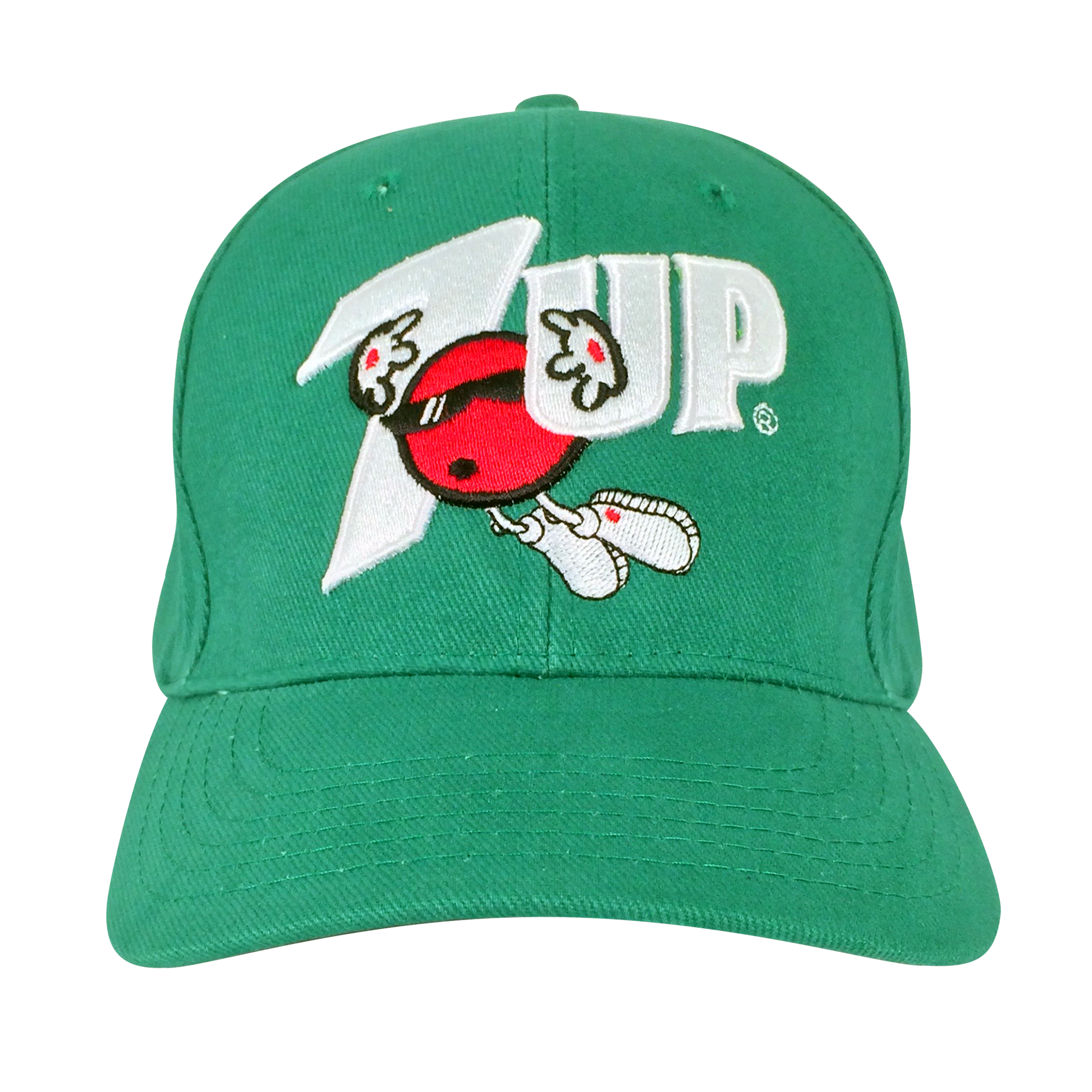 7UP Cool Spot Logo Embroidered Baseball Cap | Green