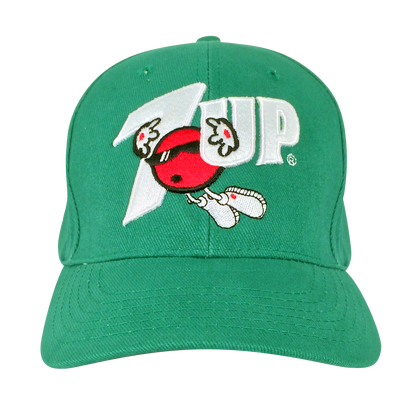 7UP Cool Spot Logo Embroidered Baseball Cap | Green