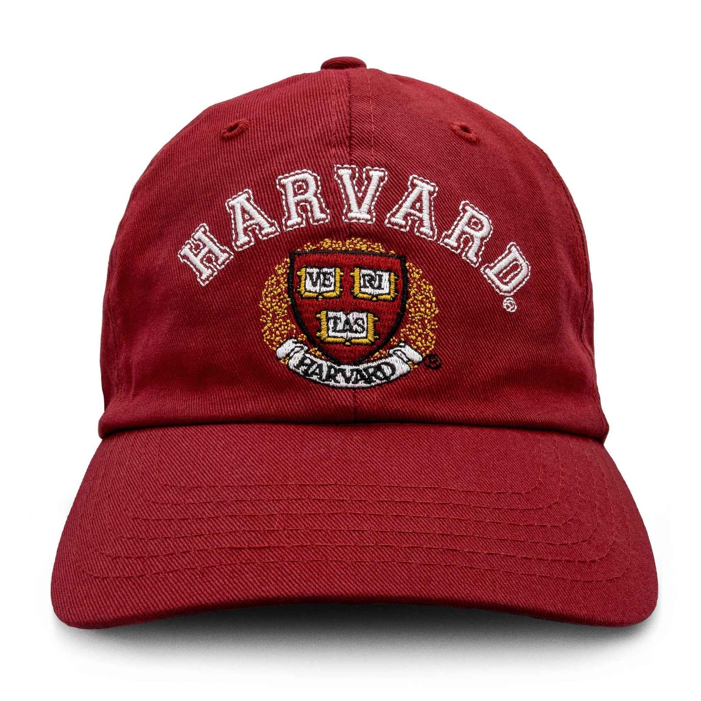 Harvard University Veritas Embroidered Baseball Cap | Red