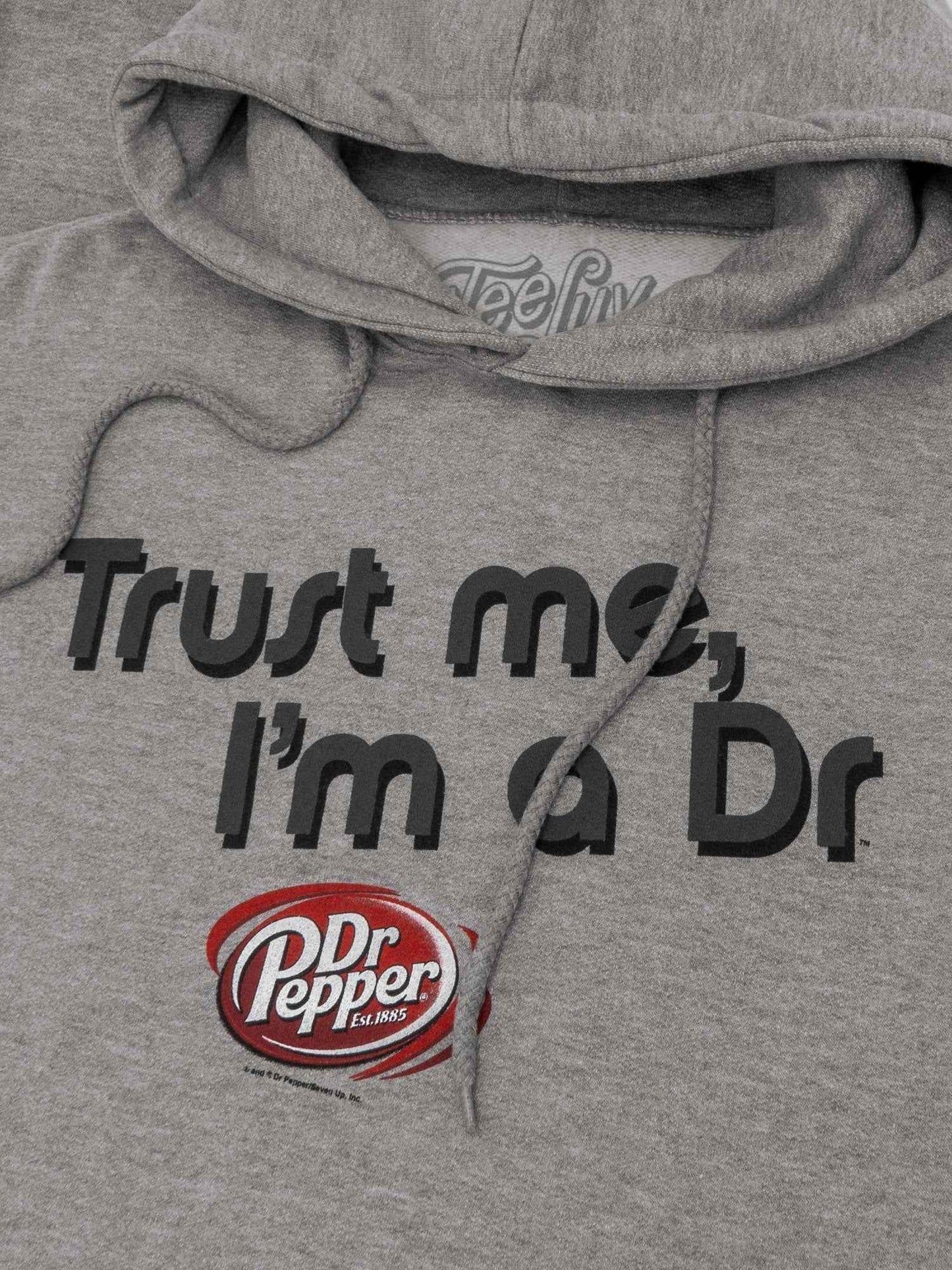Dr Pepper 'Trust Me I'm A Dr' Pullover Hoodie – Oxford Gray