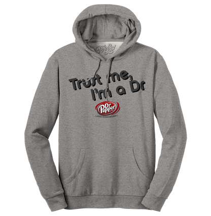 Dr Pepper 'Trust Me I'm A Dr' Pullover Hoodie – Oxford Gray