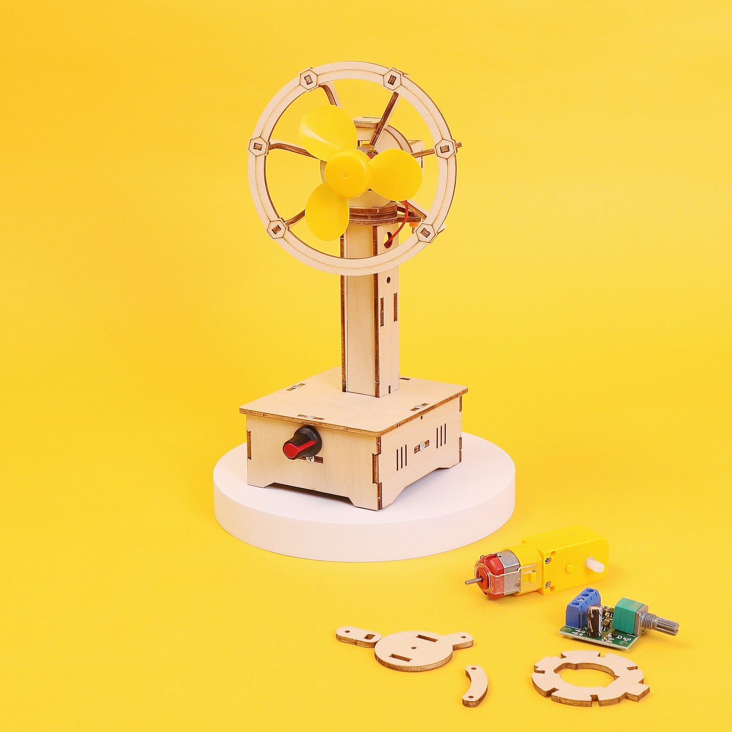Oscillating Fan DIY Kit | Aerodynamics STEM Toy for Kids Ages 10+ - Niksstuff