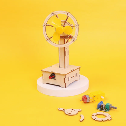 Oscillating Fan DIY Kit | Aerodynamics STEM Toy for Kids Ages 10+ - Niksstuff
