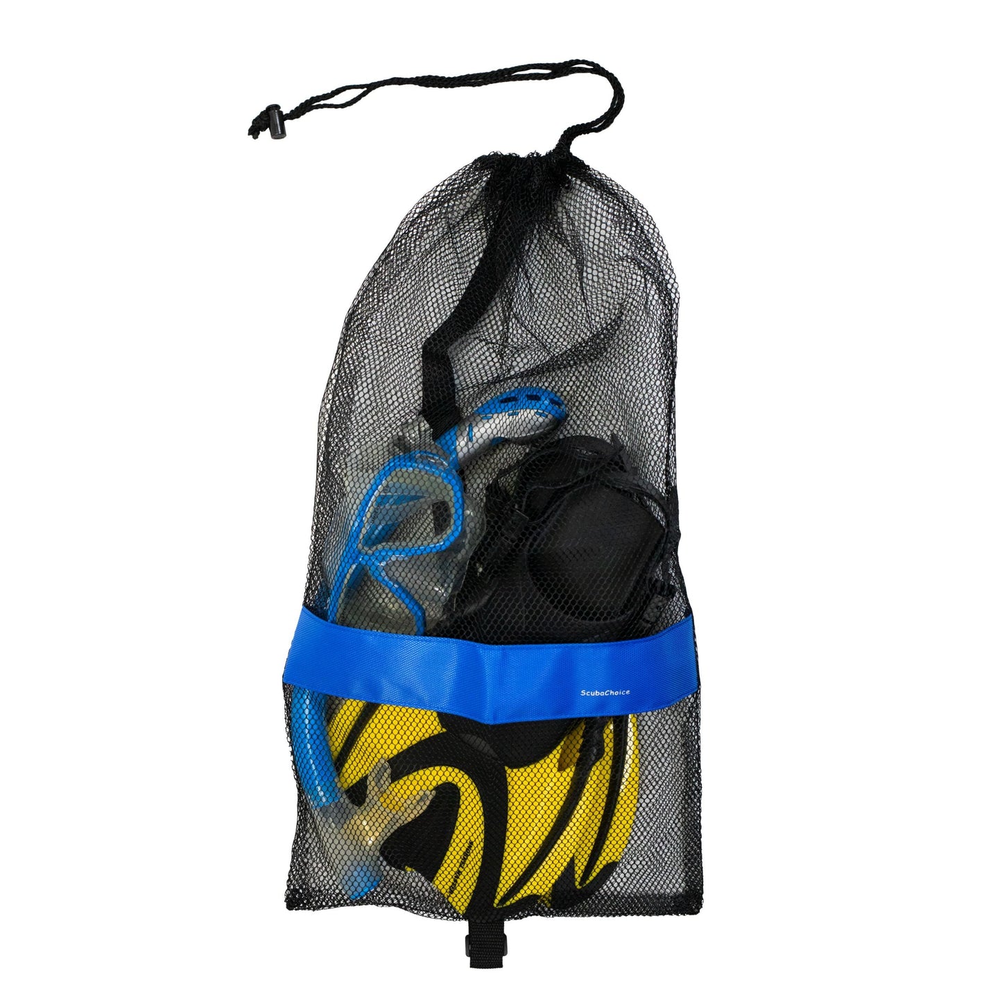 Drawstring Mesh Bag with Shoulder Strap 25" x 13" by Scuba Choice - Niksstuff
