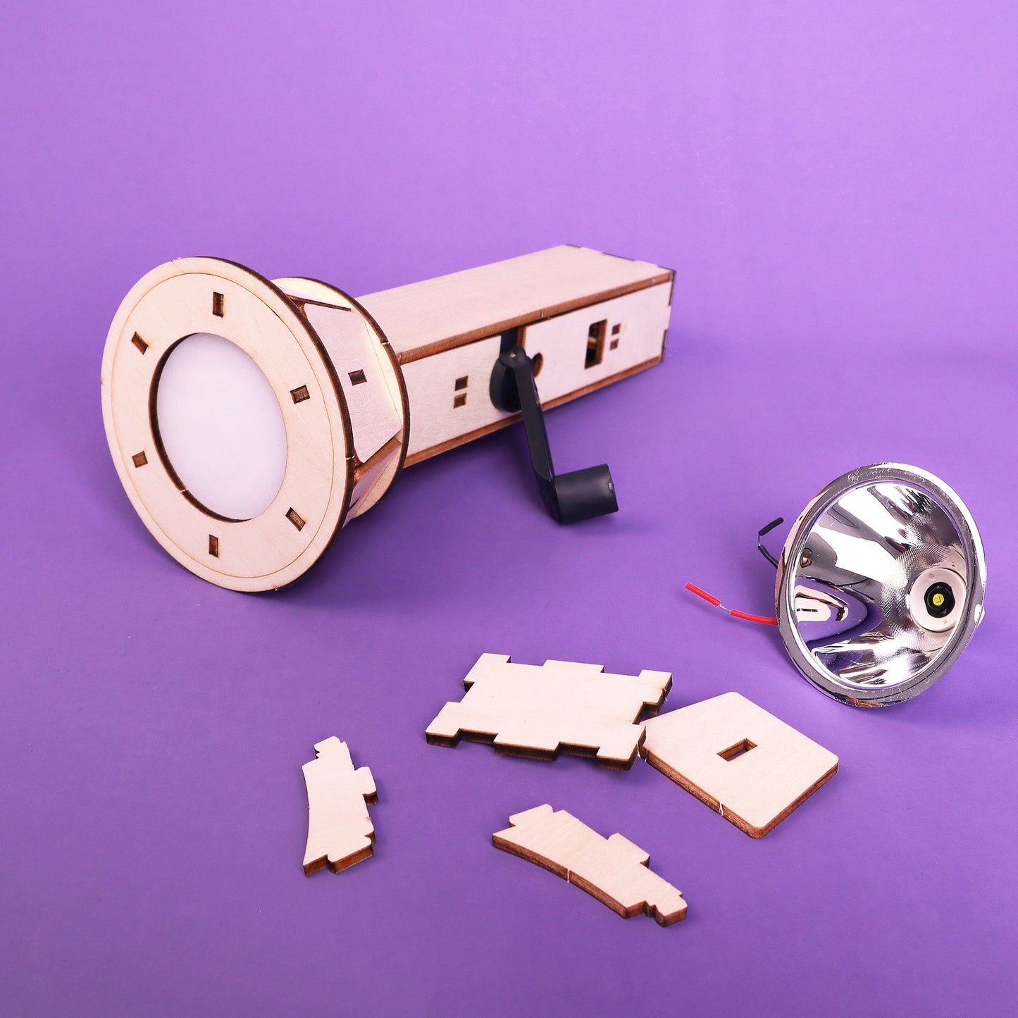 Hand-Crank Flashlight DIY Kit | Energy STEM Toy for Kids Ages 8+ - Niksstuff
