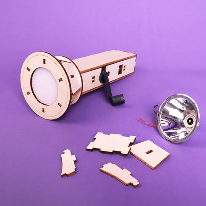 Hand-Crank Flashlight DIY Kit | Energy STEM Toy for Kids Ages 8+ - Niksstuff