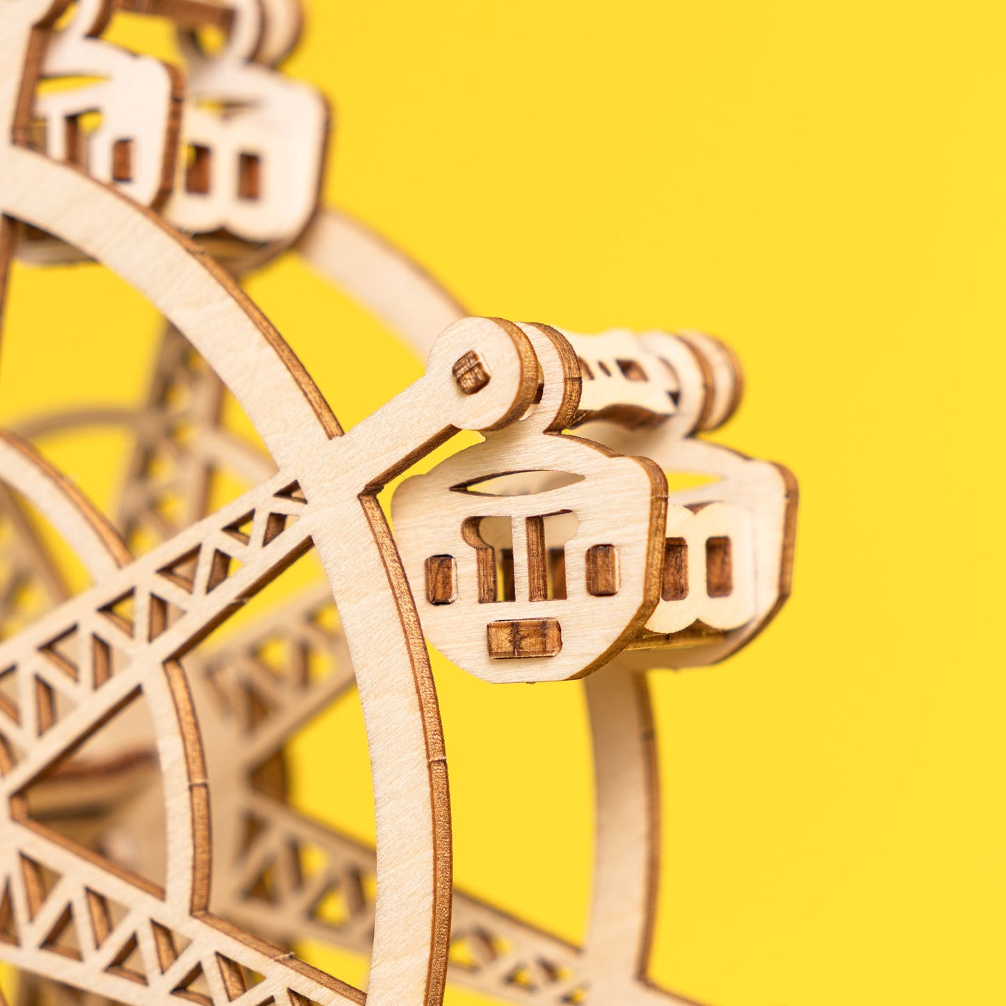 DIY Wooden Ferris Wheel Music Box Kit | Laser-Cut Wood | Rotating Ferris Wheel | 8 Music Options