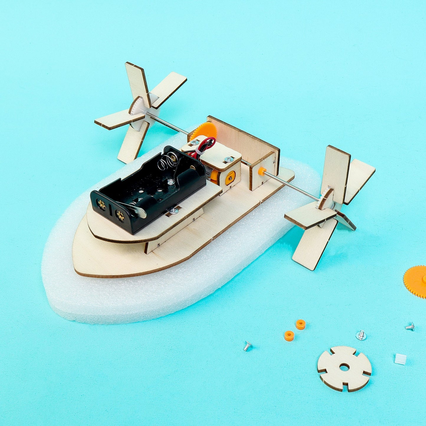 Paddlewheel Boat DIY Kit | Maritime Engineering STEM Toy Ages 6+ - Niksstuff