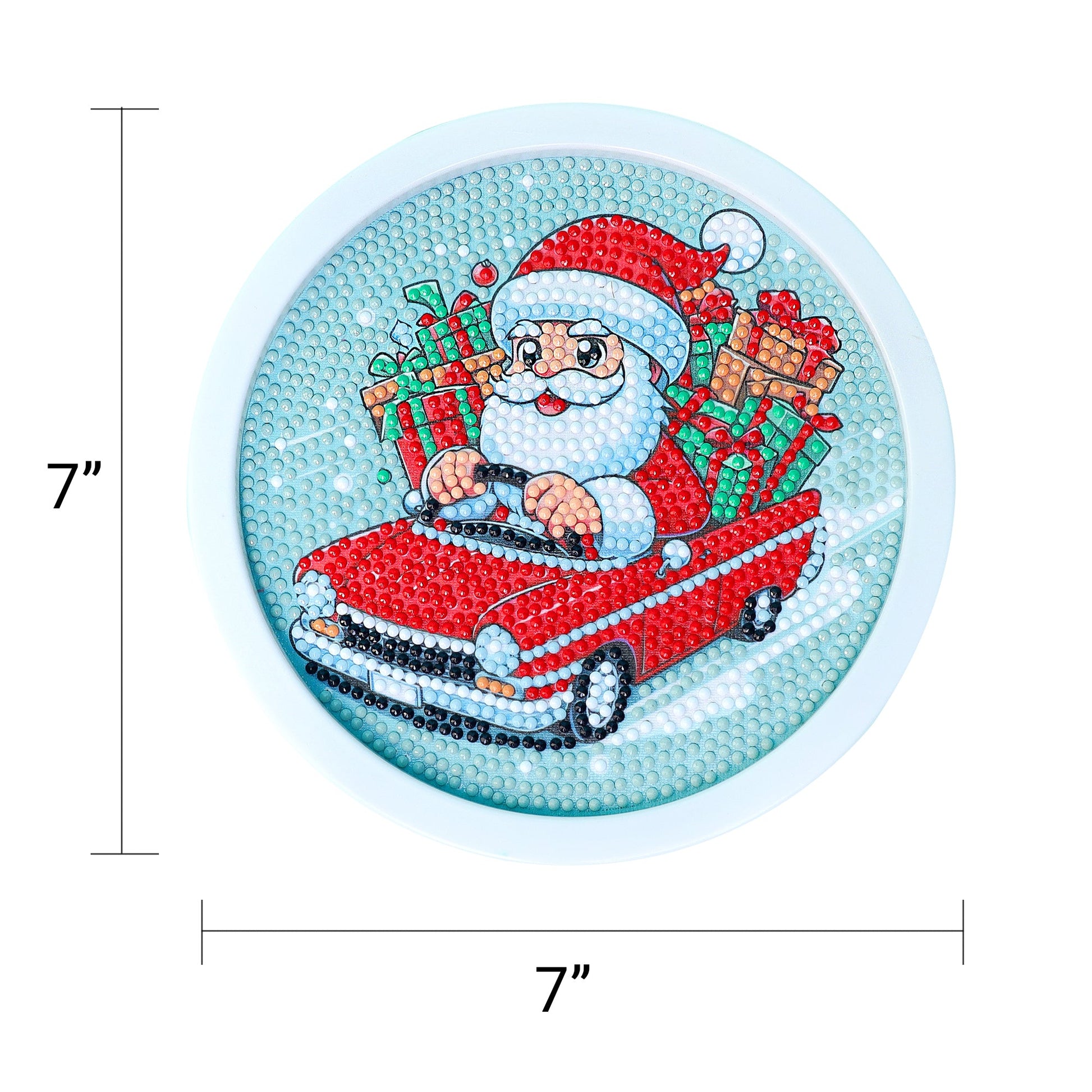 Diamond Art Kit | Christmas Themes – Santa, Puppy & Unicorn | Ages 6+ - Niksstuff