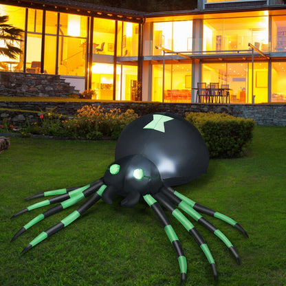 6 Feet Halloween Inflatable Spider with LED Lights