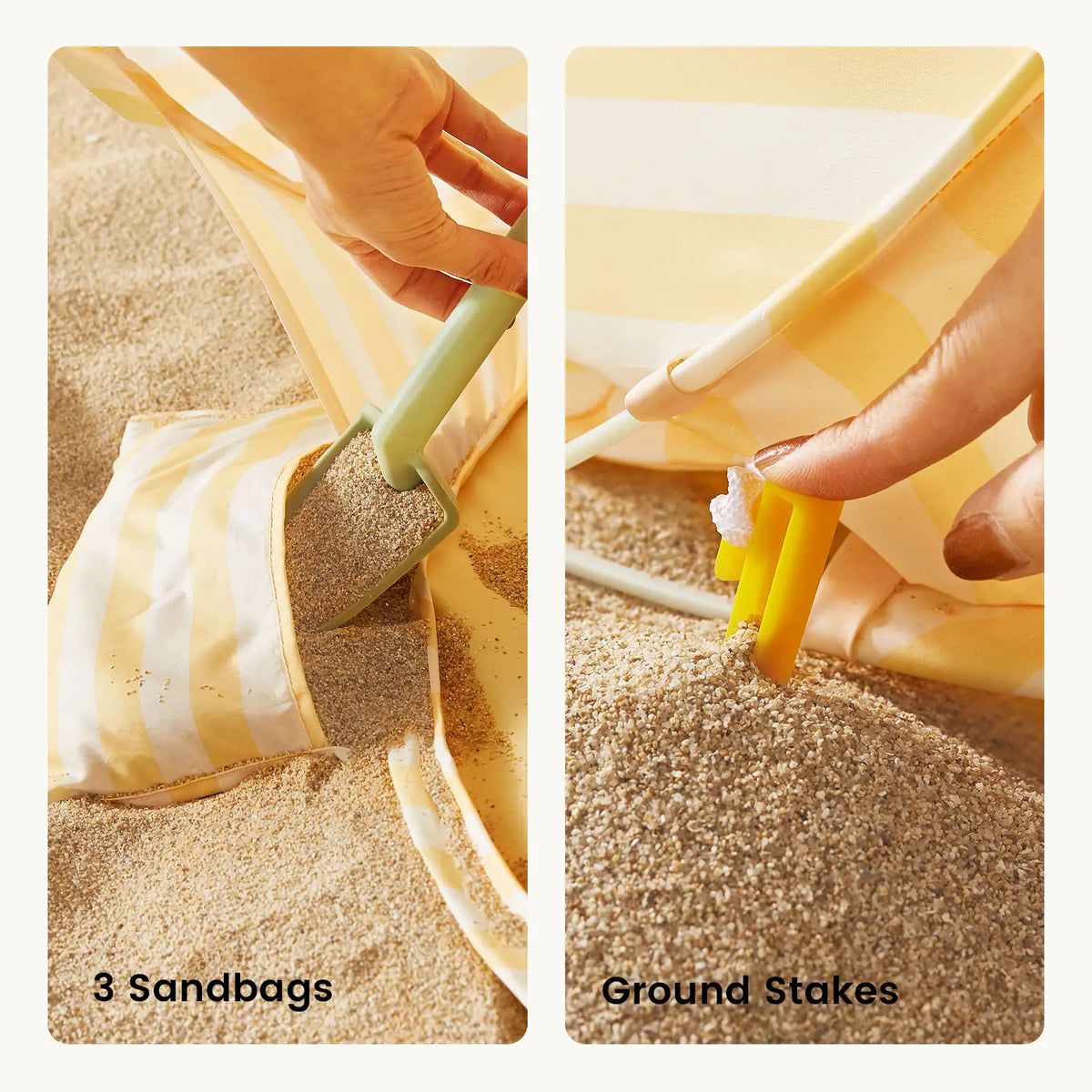 Tiny Land Kids Beach Tent Set with Sand Toys, UV Protection and Sandbag Anchors