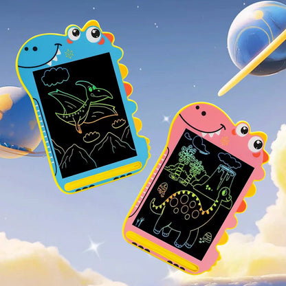 Kids LCD Writing Tablet 8.5" | Dinosaur Color Display | One-Click Erase | Screen Lock | Blue or Pink