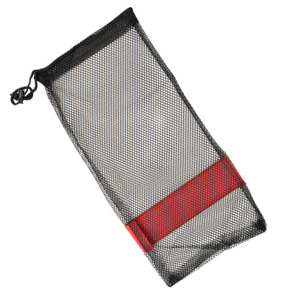 Drawstring Mesh Bag with Red Handle Bar 19" x 9" by Scuba Choice - Niksstuff
