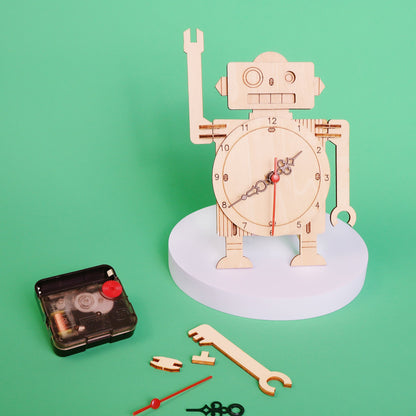 Robot Clock DIY Kit | Personalized STEM Toy for Kids Ages 6+ - Niksstuff