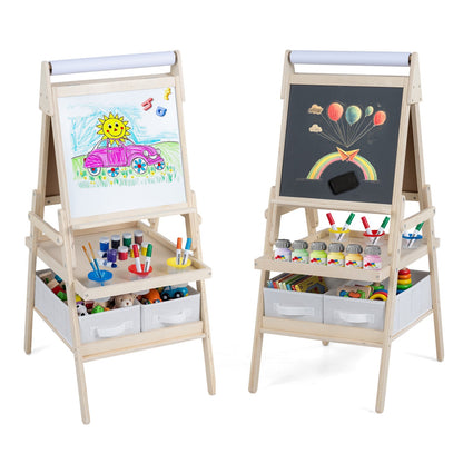 3-in-1 Kids Art Easel | Magnetic Whiteboard & Chalkboard | Ages 3–6 | 3 Colors