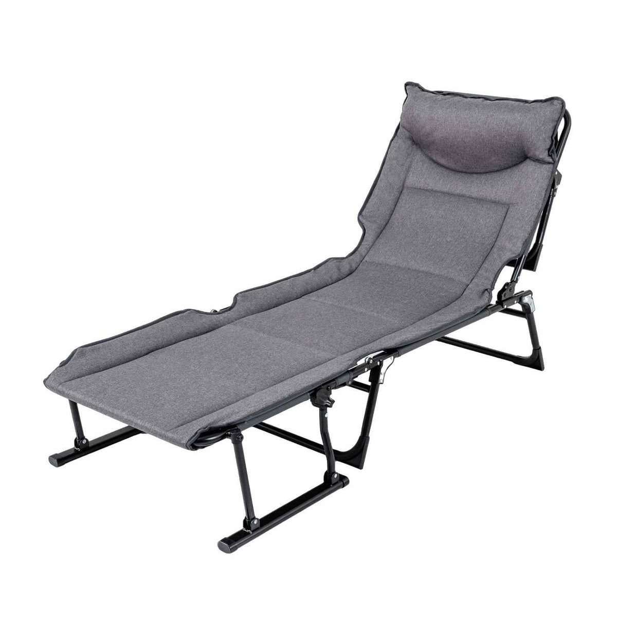 3-in-1 Folding Camping Cot Convertible Sofa Chair with Padded Backrest