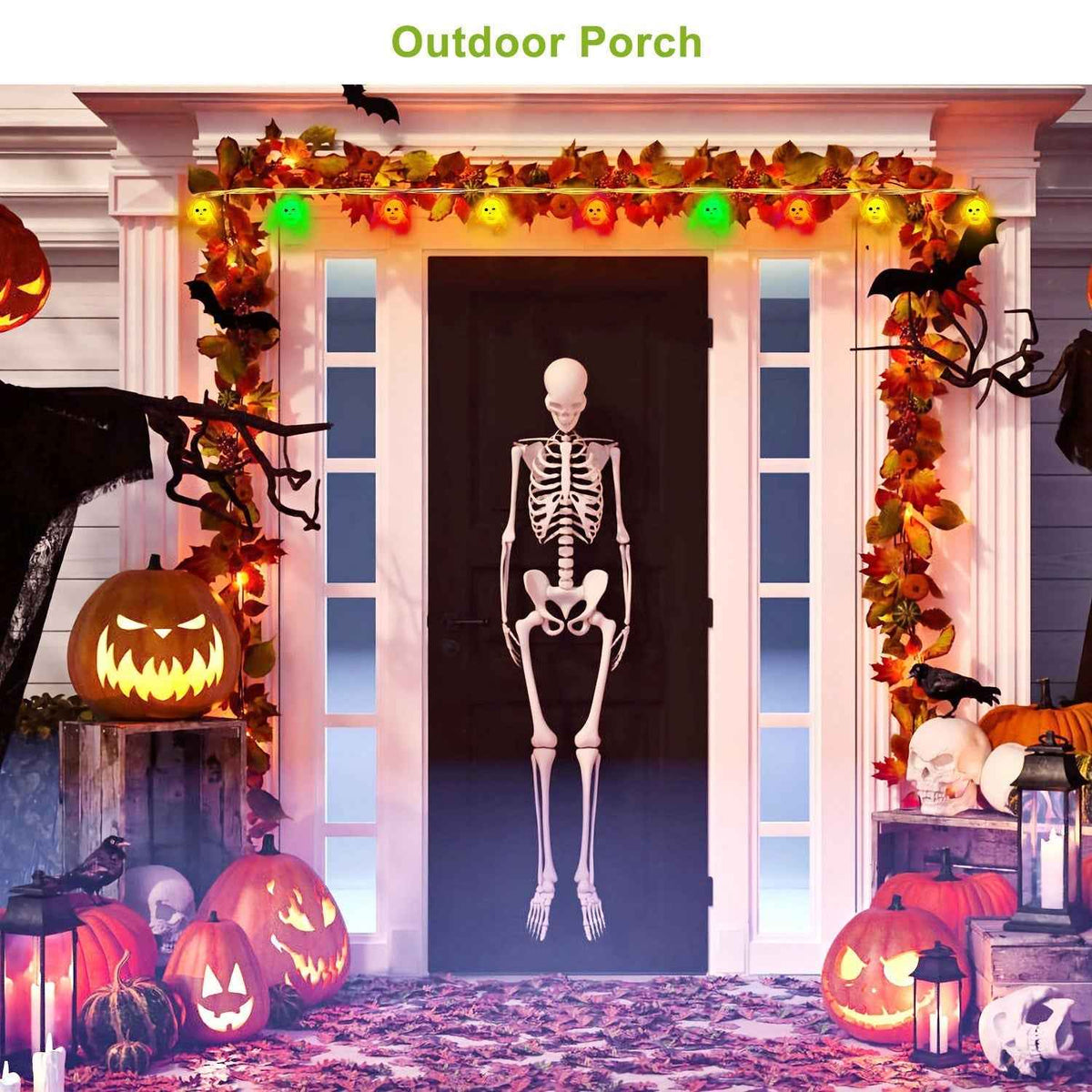 LJG 3-Piece Halloween LED String Lights - 24ft 50 LEDs Colorful