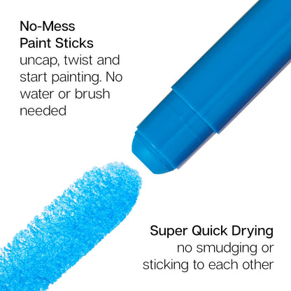 Kingart Tempera Paint Sticks - 60 Colors Washable Quick Drying