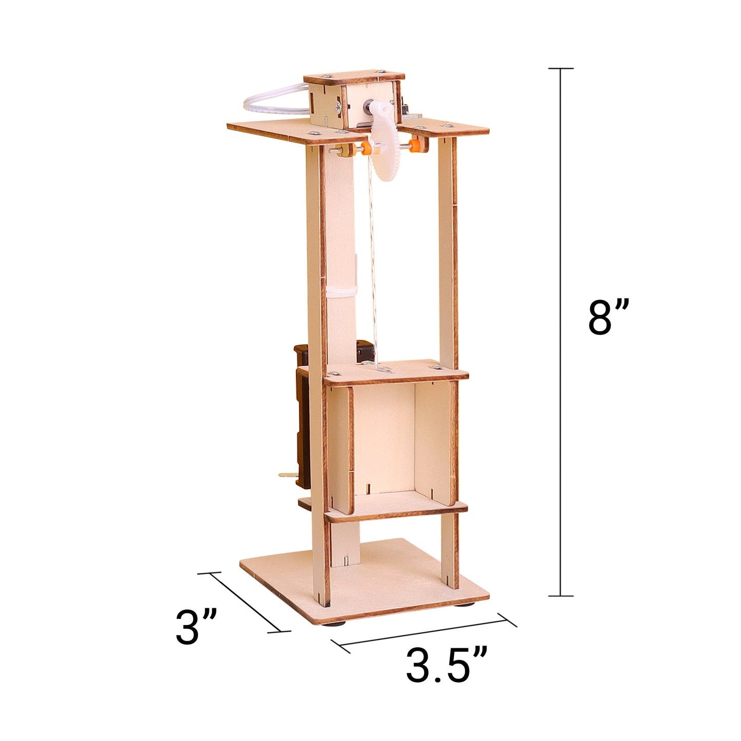 Electric Elevator DIY Kit | Motors & Pulleys STEM Toy for Kids 8+ - Niksstuff