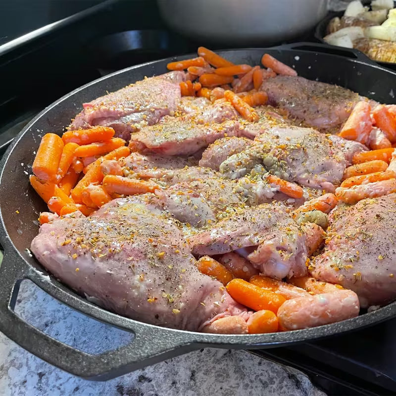 17-Inch Cast Iron Griddle Skillet Pan