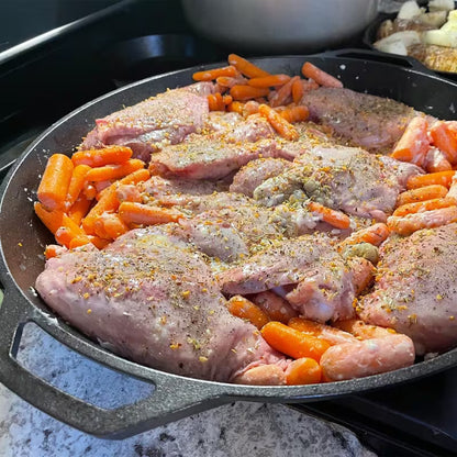 17-Inch Cast Iron Griddle Skillet Pan