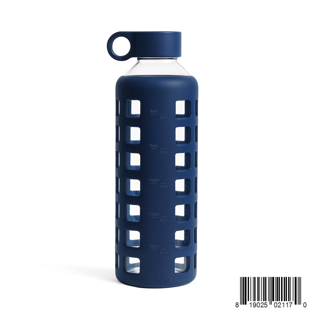 Purifyou Borosilicate Glass Water Bottle with Silicone Sleeve