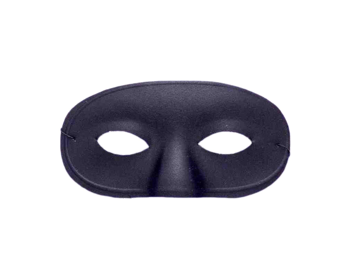 Black Domino Eye Mask - Elastic Band Costume Accessory