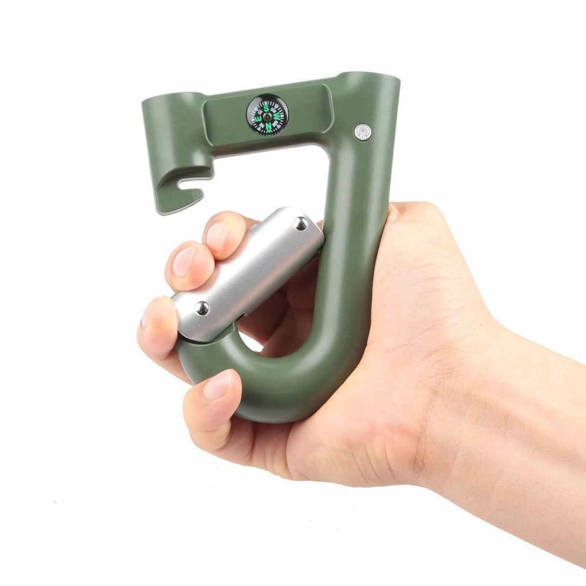 Carabiner Power Bank – 2,200mAh with LED Flashlight & Compass | Clip-On Charger for Hiking, Camping & Travel