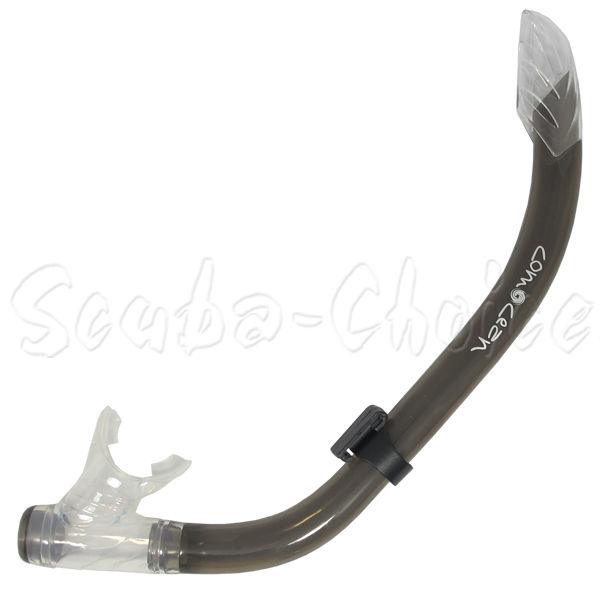Semi-Dry Silicone J-Snorkel with Splash Guard by Scuba Choice - Niksstuff