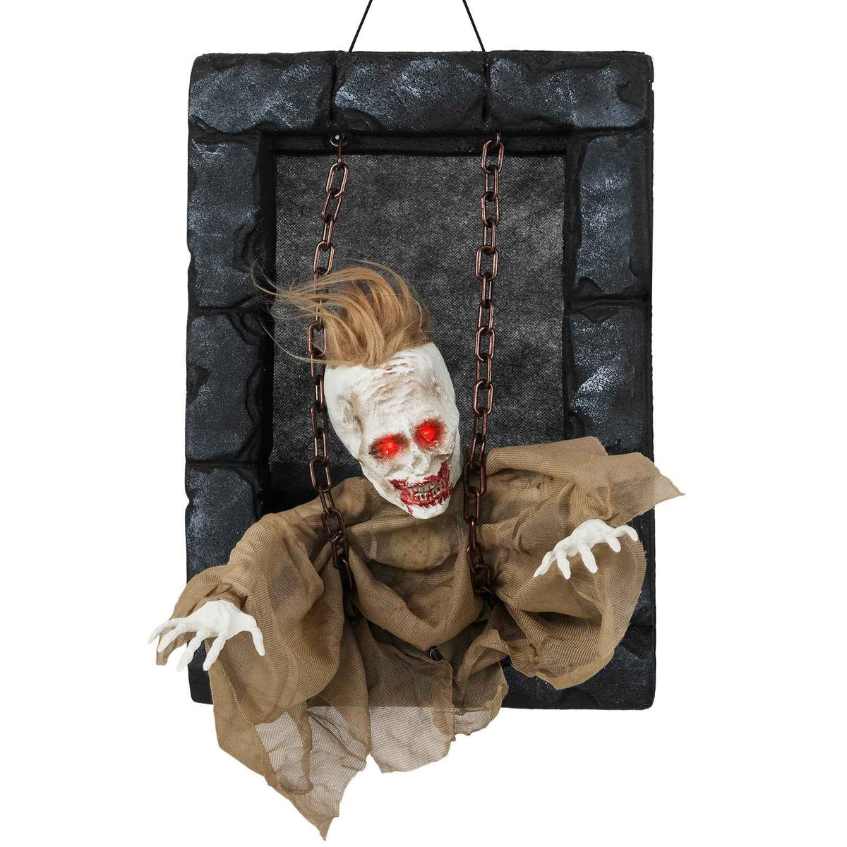 Halloween Hanging Animated Zombie Prisoner Decoration