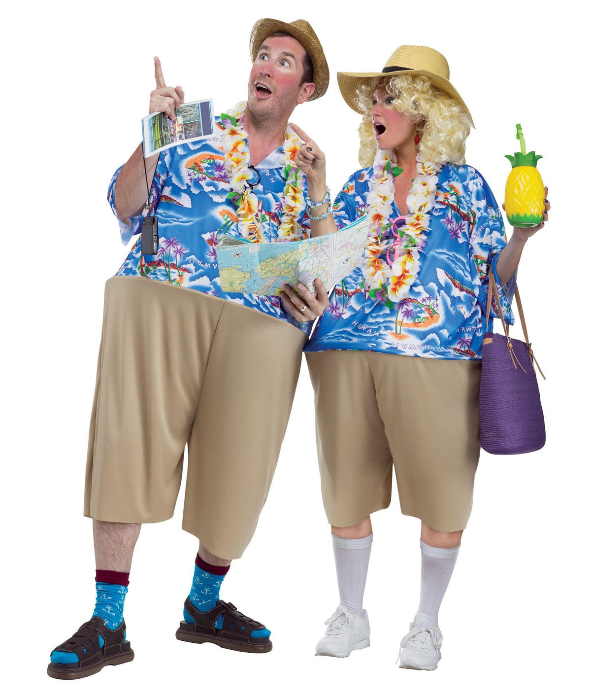 Tacky Tourist One-Piece Jumpsuit - Funny Adult Unisex Costume