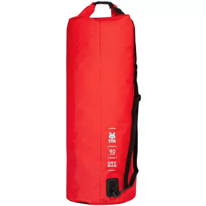 90 L Heavy-Duty Waterproof Dry Bag - Black and Red