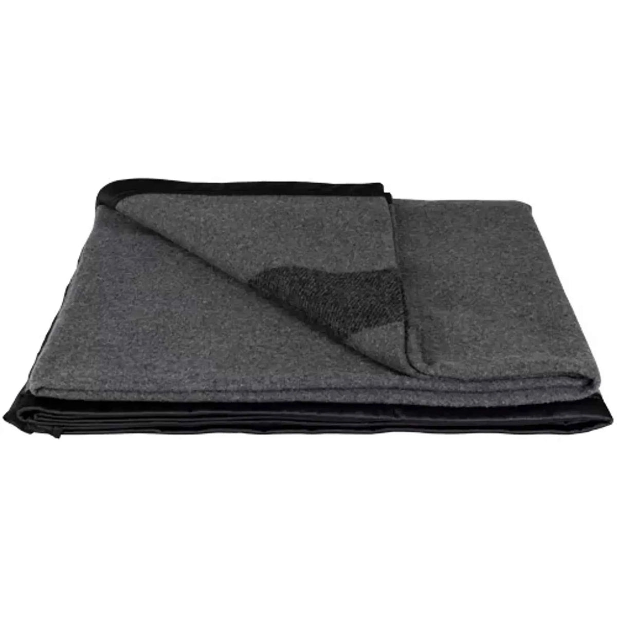 German Army-Style Blanket - Grey with Black Stripes