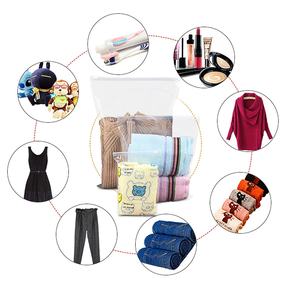 LJG 9-Piece Travel Packing Cubes & Storage Bags Set – Water-Resistant Luggage Organizer