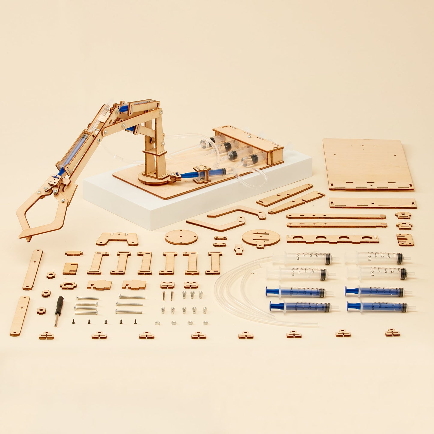 Hydraulic Robotic Arm DIY Kit | Educational STEM Toy Ages 10+ - Niksstuff