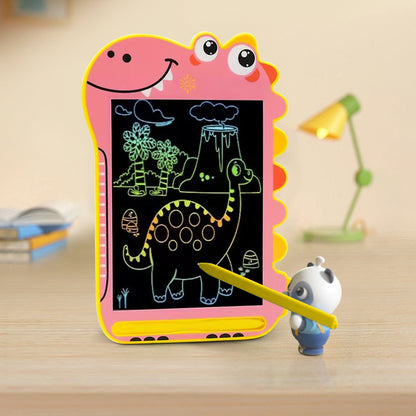 Kids LCD Writing Tablet 8.5" | Dinosaur Color Display | One-Click Erase | Screen Lock | Blue or Pink