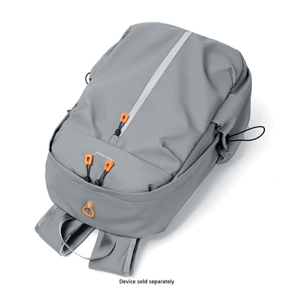 UrbanFlow Slim USB Laptop Backpack | Water-Resistant | Fits up to 16" | Black & Cool Gray